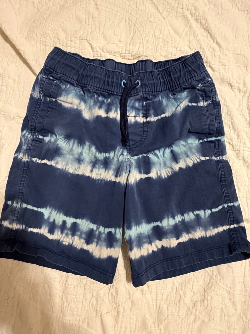 2 for$6✨Cat & Jack Boys Navy and White Tie-Dye Shorts, Size M (Age 8/10)